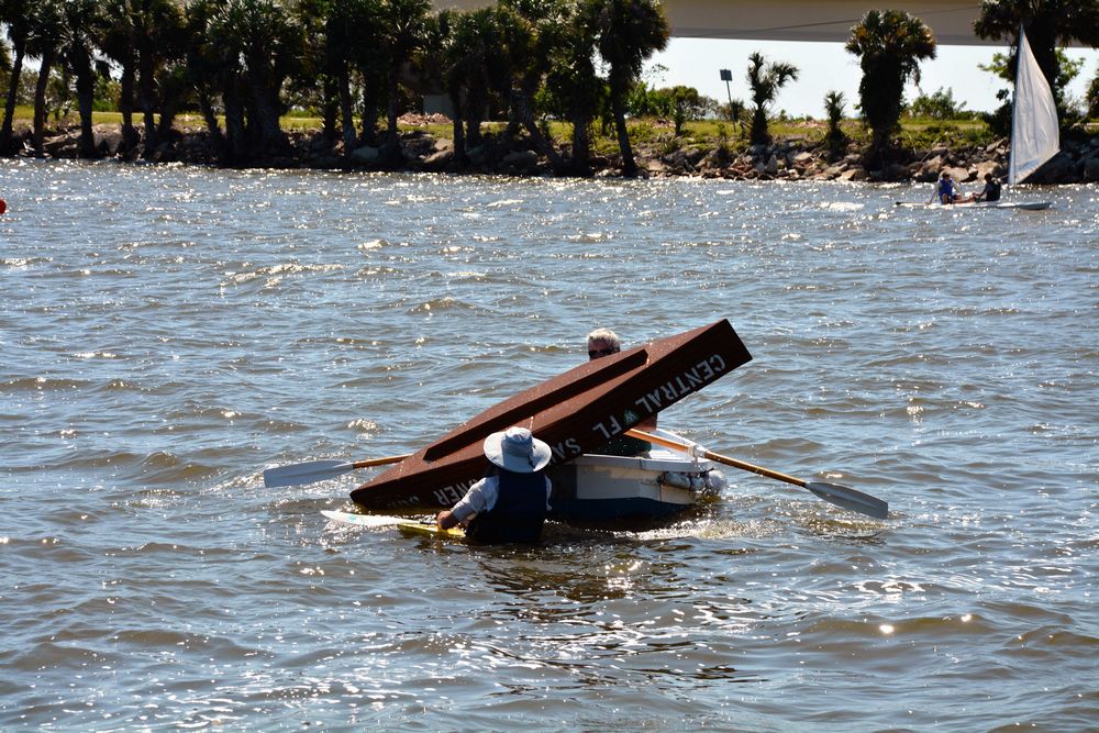 Cardboard boat race